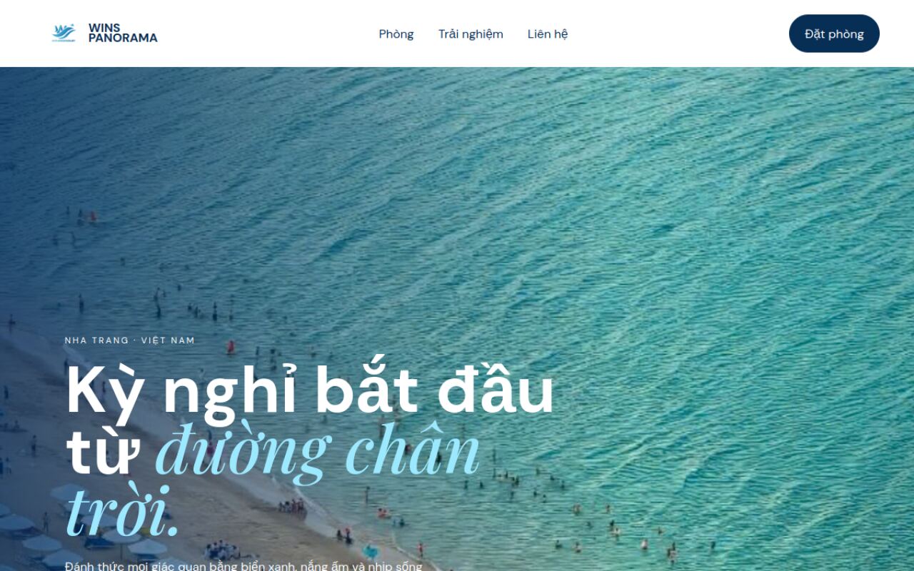 Giao diện website Azure Tide