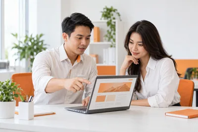 Ảnh minh họa tư vấn lựa chọn giao diện website trong văn phòng công nghệ